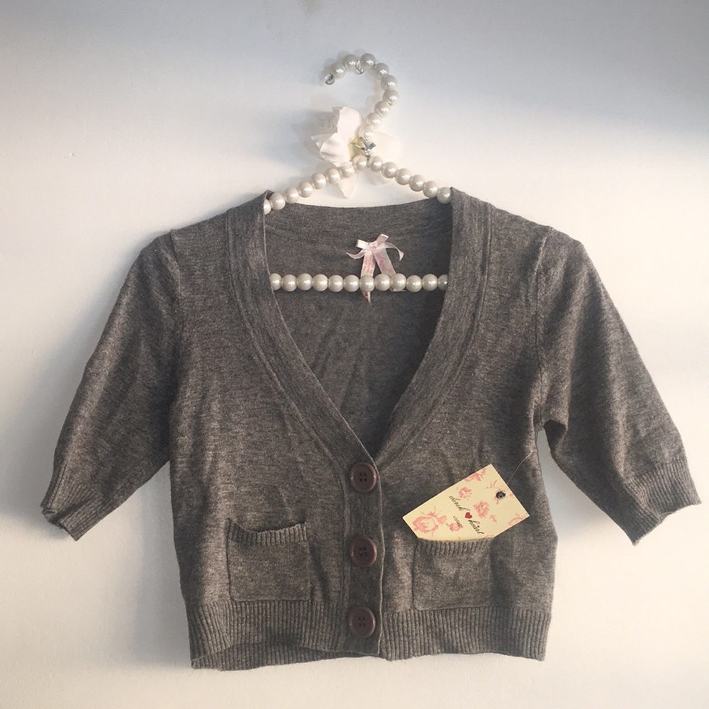 Gray cardigan